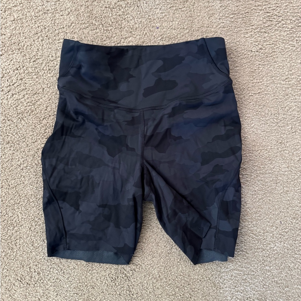 Lululemon Black Camo Bike Shorts